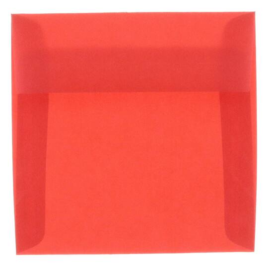 JAM Paper 8.5" x 8.5" Translucent Vellum Invitation Envelopes